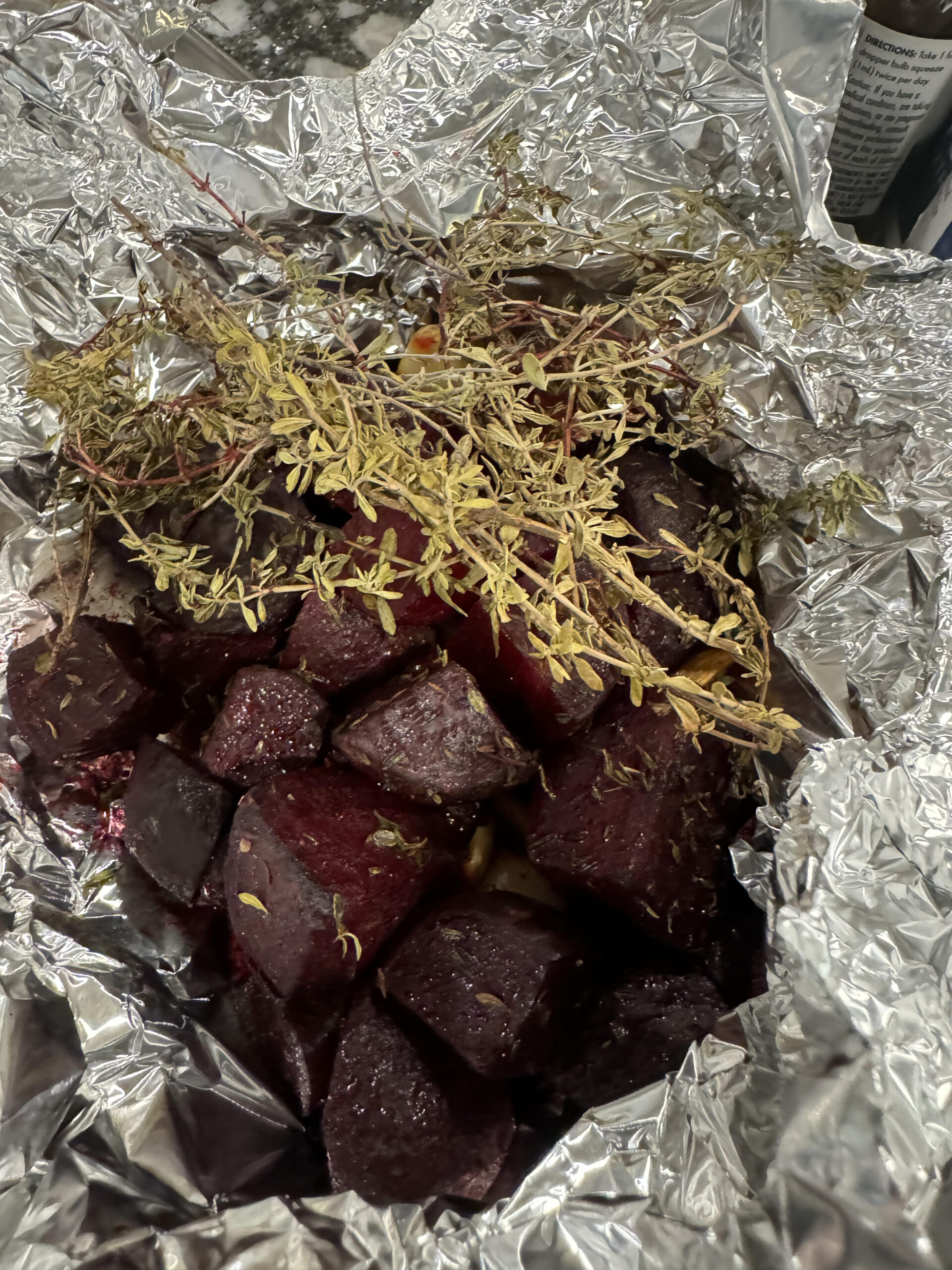 Roasted Beets with Rosemary and Thyme